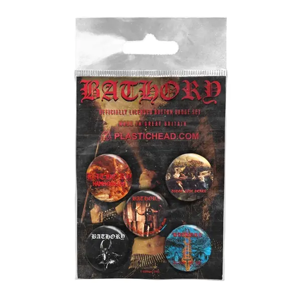 Bathory button badge set