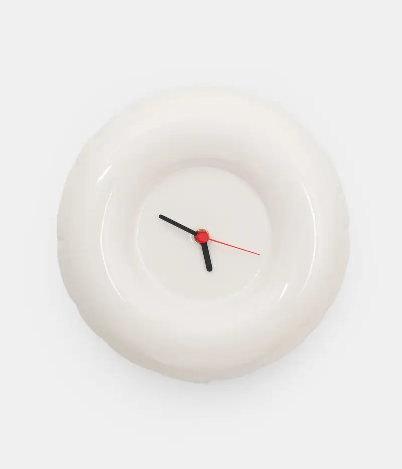 Clock 'HOLLY' Gloss - Bone