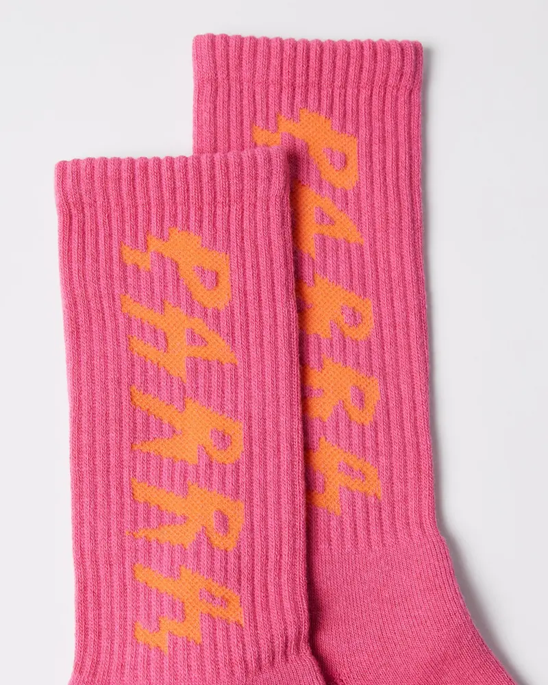Spiked logo crew socks