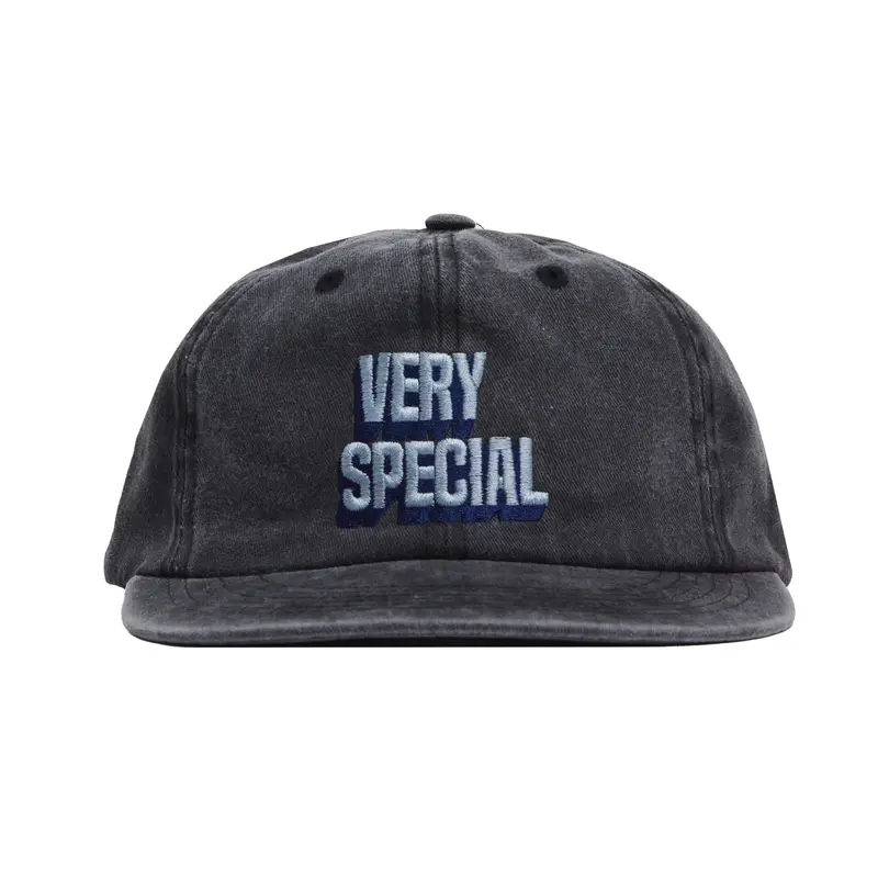 STACKED LOGO CAP - WASHED BLACK